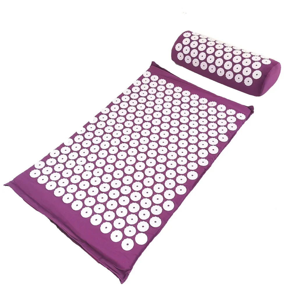 Violette ResetMat Pro Akupressurmatte mit passendem Kissen